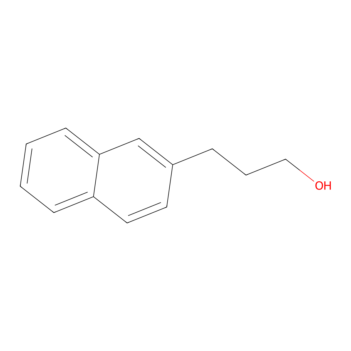 2-Naphthalenepropanol molecular structure, CAS 27650-98-2