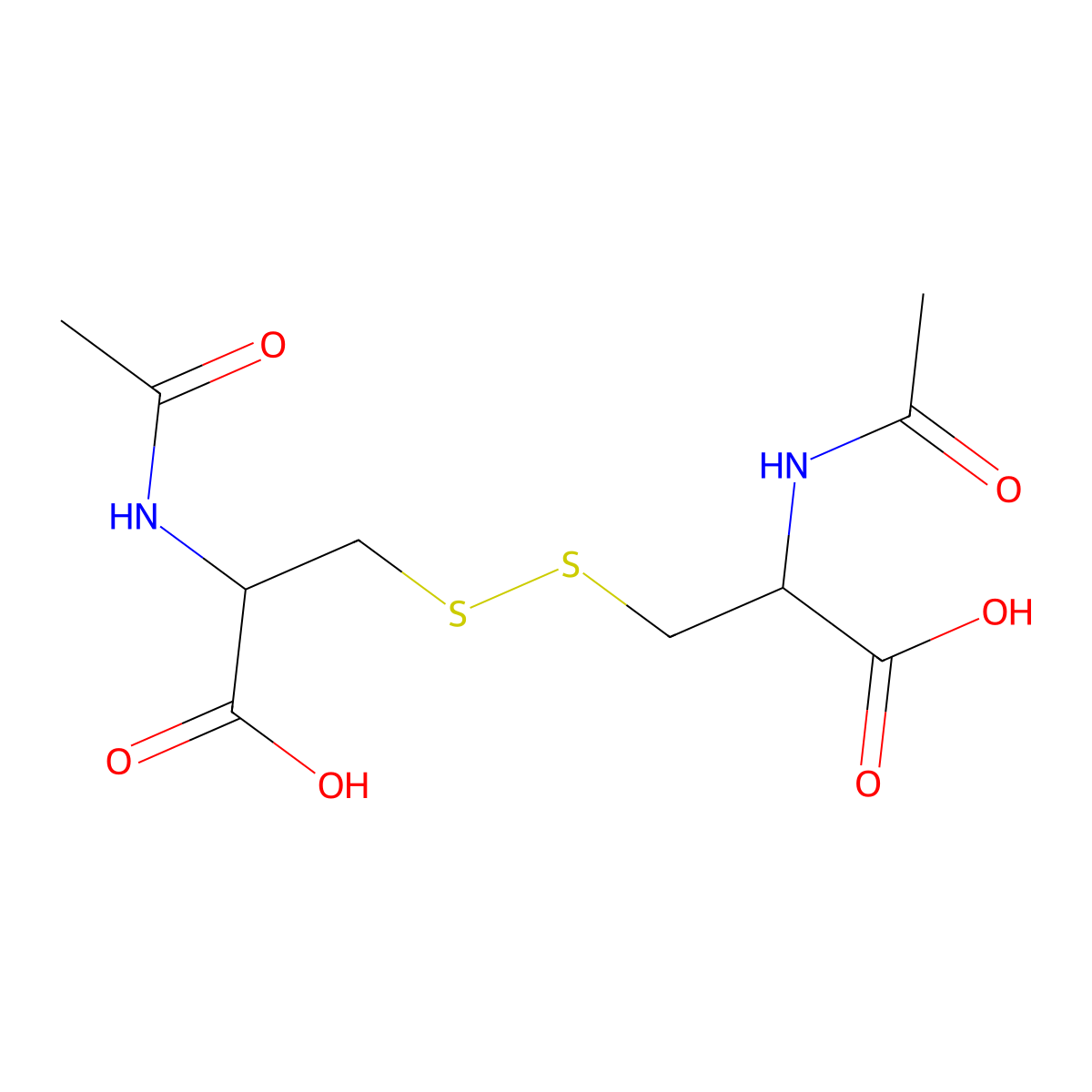 3-[(2-Carboxy-2-acetamidoethyl)disulfanyl]-2-acetamidopropanoic acid molecular structure, CAS 2765062-75-5