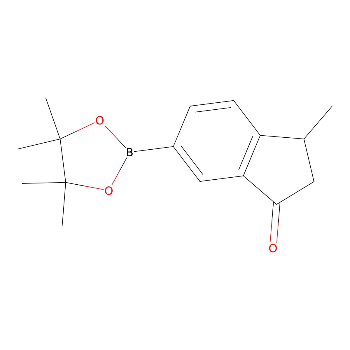 3-methyl-6-(4,4,5,5-tetramethyl-1,3,2-dioxaborolan-2-yl)-2,3-dihydro-1H-inden-1-one molecular structure, CAS 2765149-16-2