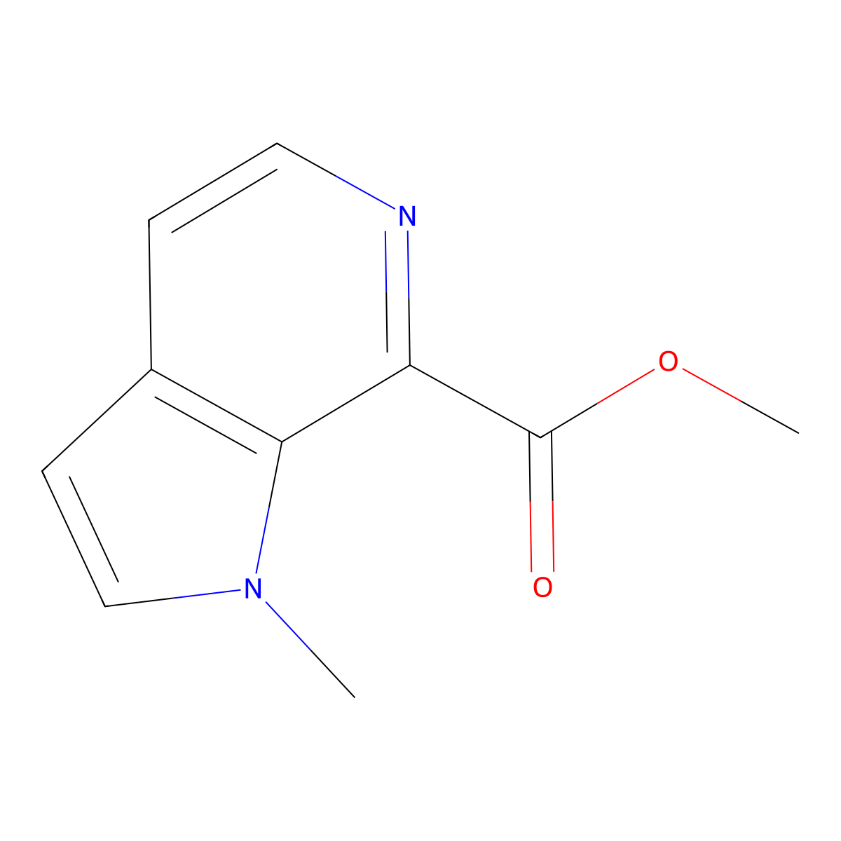 Methyl 1-Methyl-1H-pyrrolo[2,3-c]pyridine-7-carboxylate molecular structure, CAS 2765308-66-3