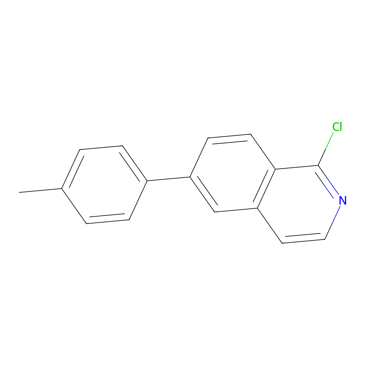 1-Chloro-6-(p-tolyl)isoquinoline molecular structure, CAS 2765332-16-7