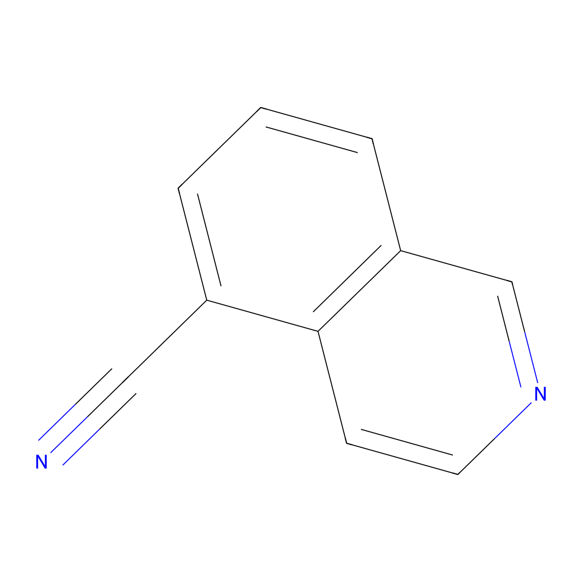 Isoquinoline-5-carbonitrile molecular structure, CAS 27655-41-0