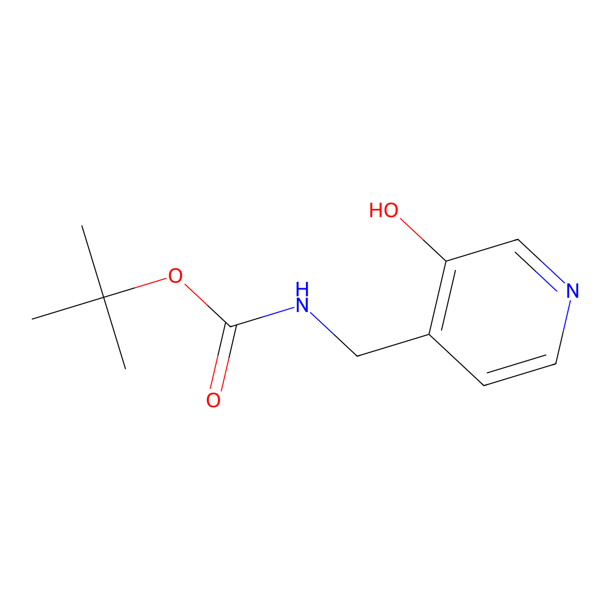 tert-butyl N-[(3-hydroxypyridin-4-yl)methyl]carbamate molecular structure, CAS 2765533-84-2