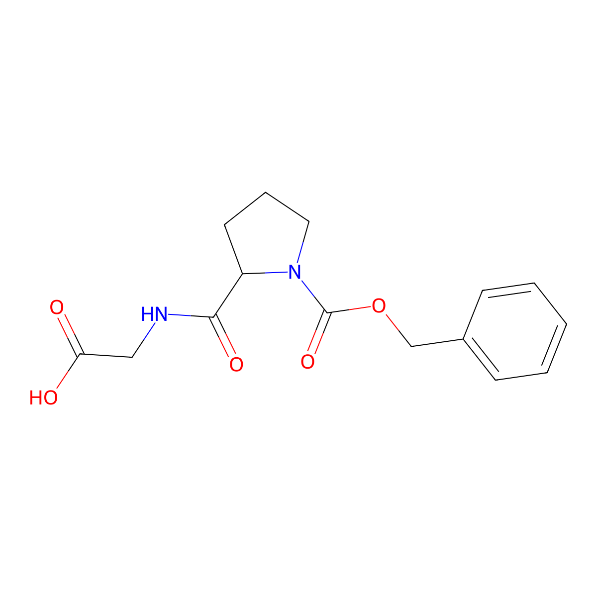 1-[(Phenylmethoxy)carbonyl]-L-prolylglycine molecular structure, CAS 2766-18-9