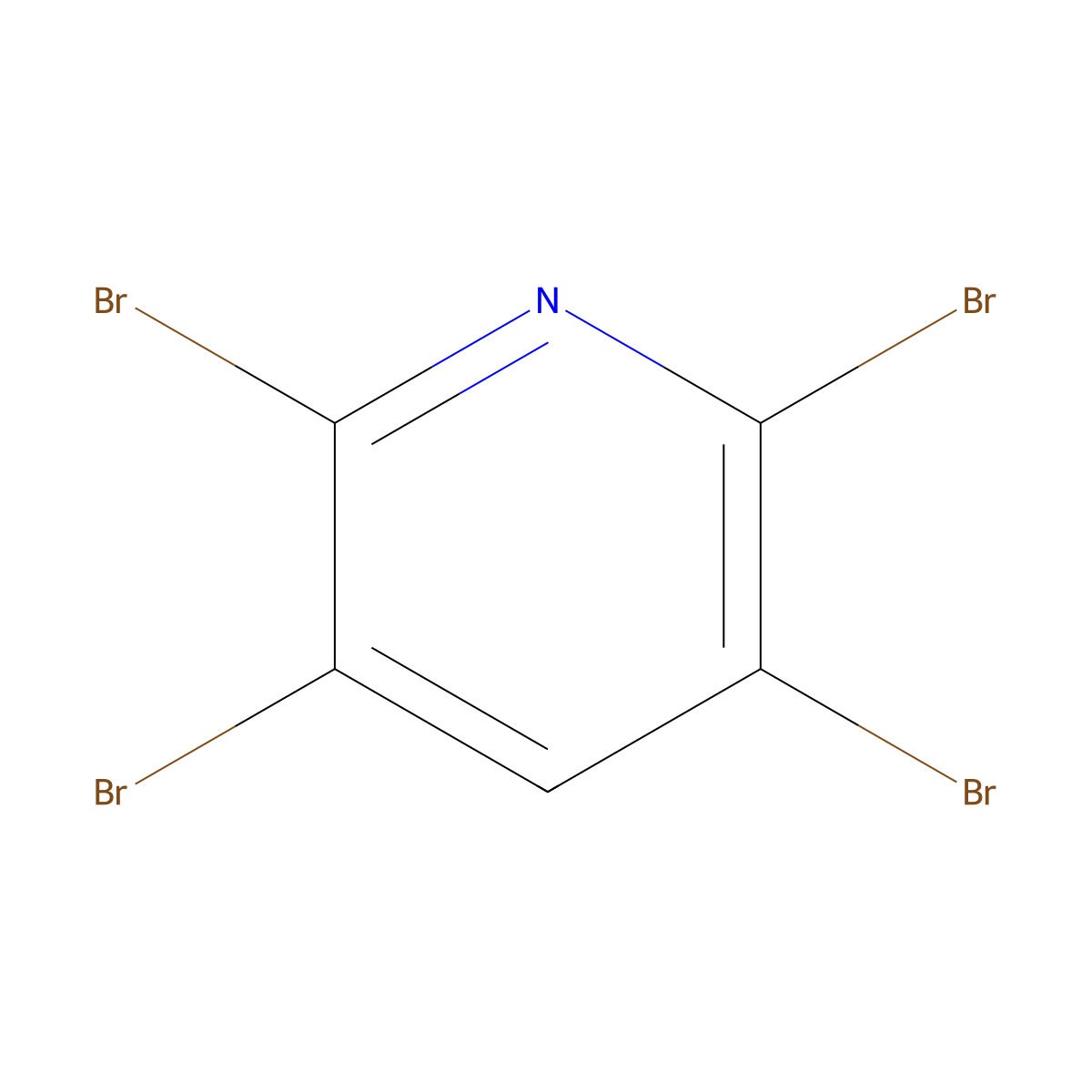 2,3,5,6-Tetrabromopyridine molecular structure, CAS 2766-64-5