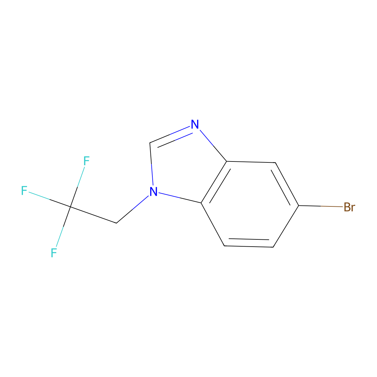5-bromo-1-(2,2,2-trifluoroethyl)-1H-benzo[d]imidazole molecular structure, CAS 2766157-45-1