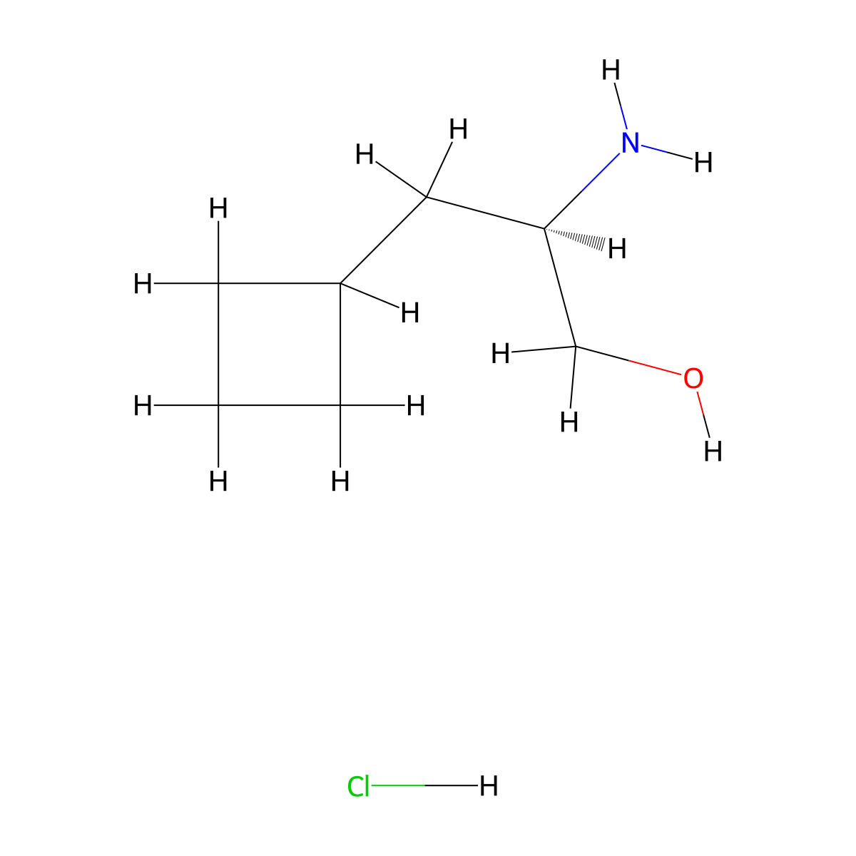 (R)-2-Amino-3-cyclobutyl-1-propanol Hydrochloride molecular structure, CAS 2766305-10-4