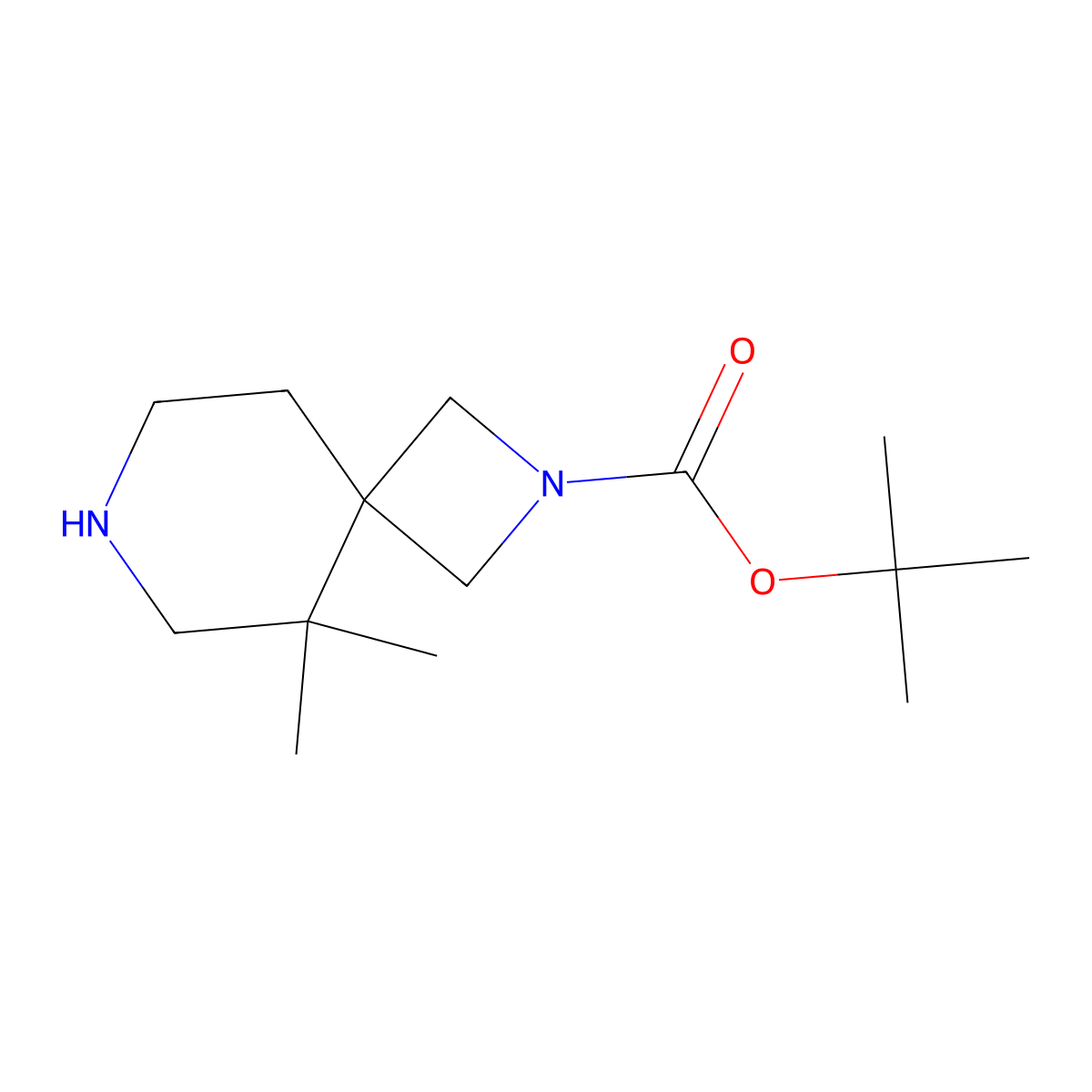 2-Boc-5,5-dimethyl-2,7-diazaspiro[3.5]nonane molecular structure, CAS 2766347-90-2