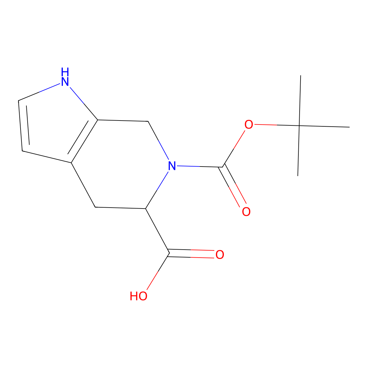(R)-6-(tert-butoxycarbonyl)-4,5,6,7-tetrahydro-1H-pyrrolo[2,3-c]pyridine-5-carboxylic acid molecular structure, CAS 2766434-65-3