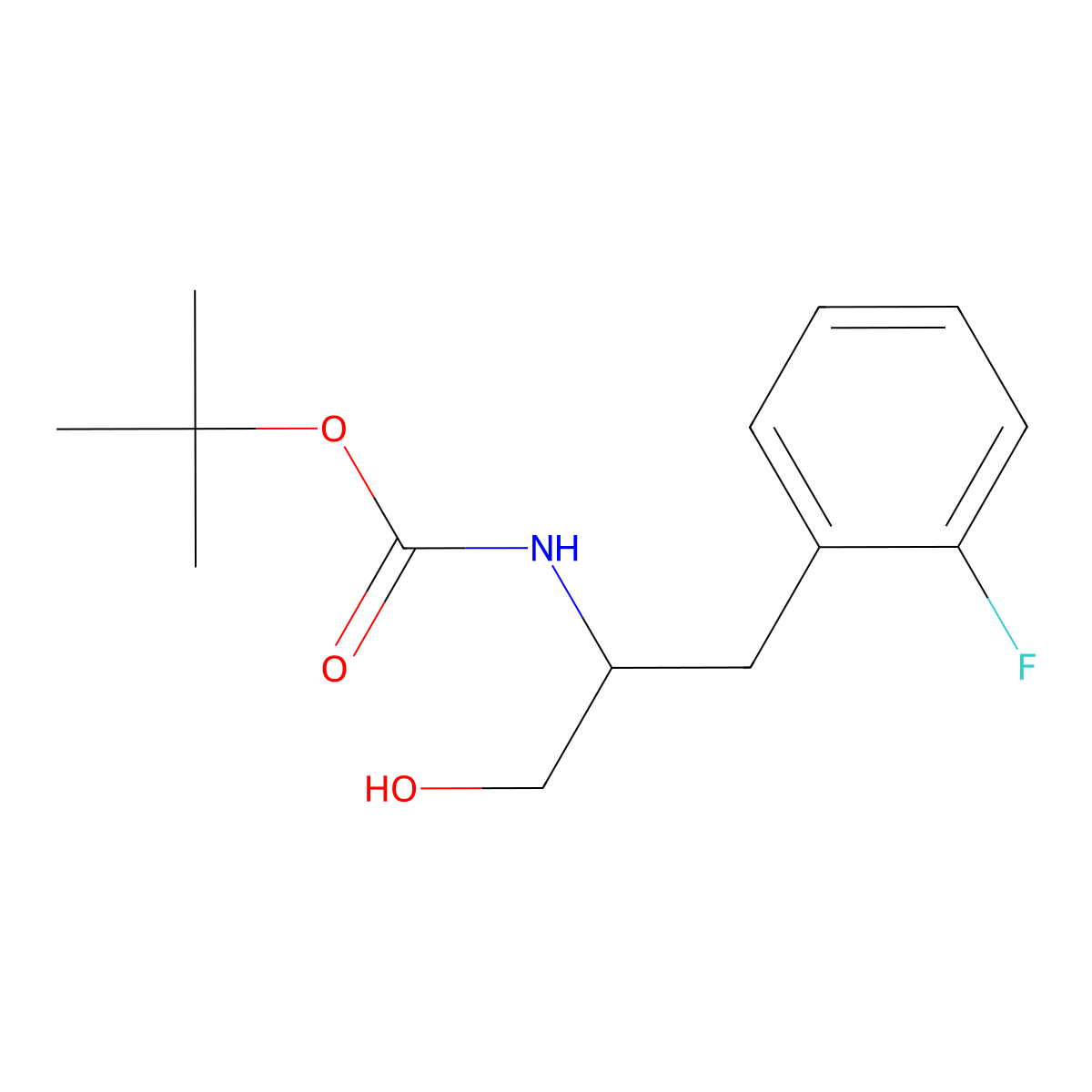tert-butyl N-[(2S)-1-(2-fluorophenyl)-3-hydroxypropan-2-yl]carbamate molecular structure, CAS 2766435-25-8