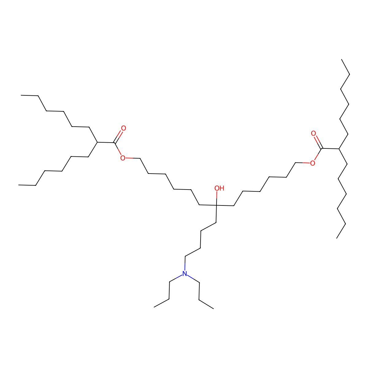 7-(4-(Dipropylamino)butyl)-7-hydroxytridecane-1,13-diyl bis(2-hexyloctanoate) molecular structure, CAS 2766493-12-1