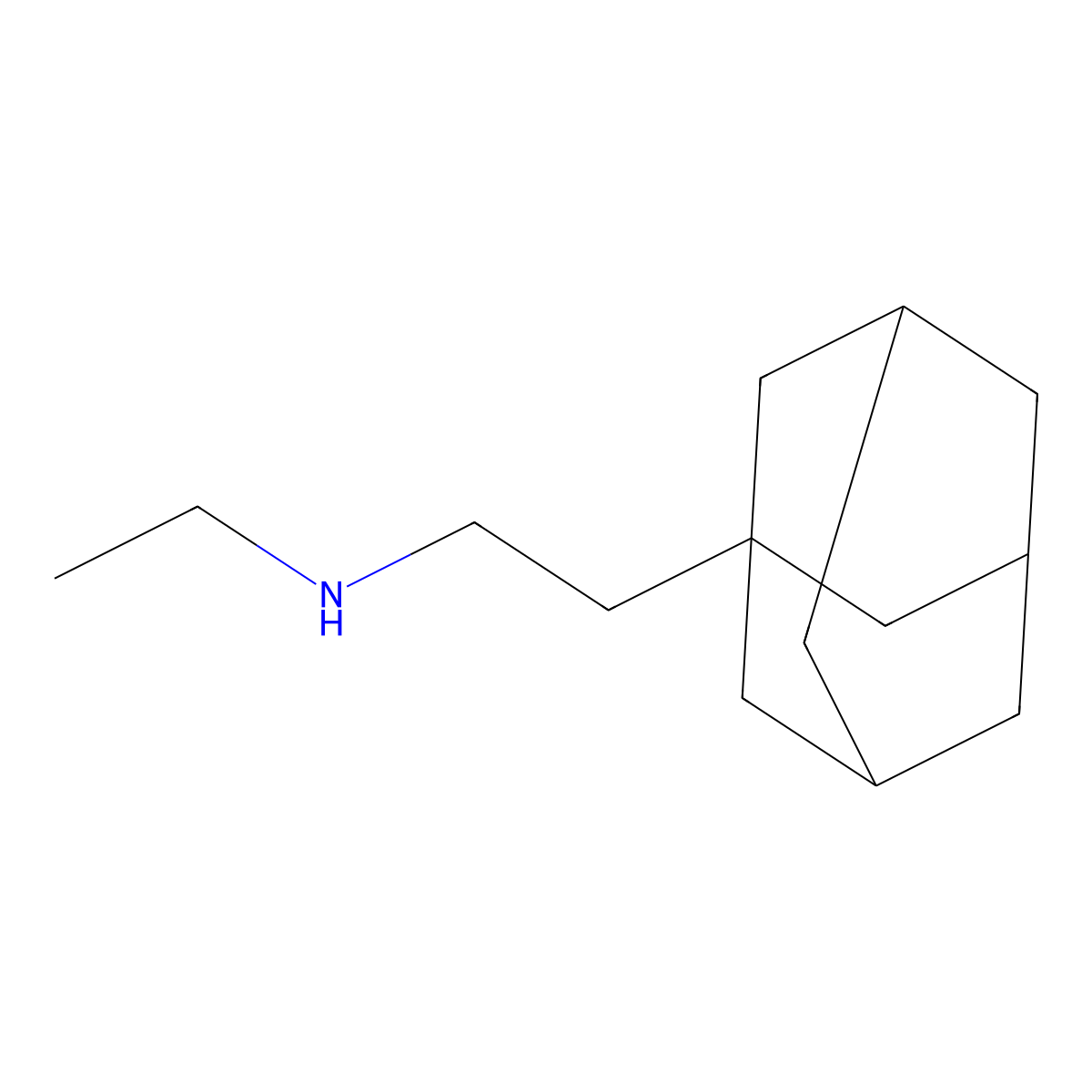 N-[2-(1-adamantyl)ethyl]-N-ethylamine molecular structure, CAS 27666-70-2