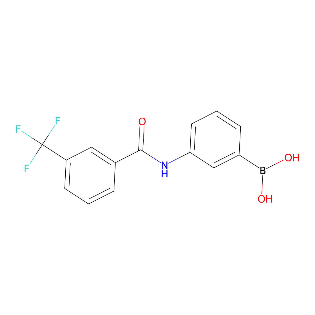 {3-[3-(Trifluoromethyl)benzamido]phenyl}boronic acid molecular structure, CAS 276669-80-8