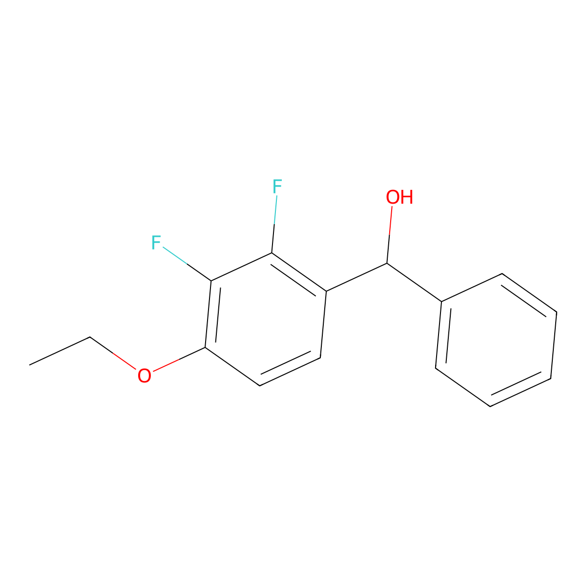 (4-Ethoxy-2,3-difluorophenyl)(phenyl)methanol molecular structure, CAS 276669-84-2