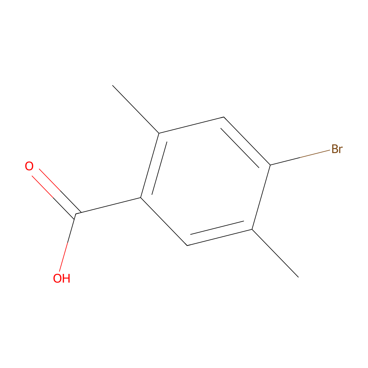 4-Bromo-2,5-dimethylbenzoic acid molecular structure, CAS 276677-03-3