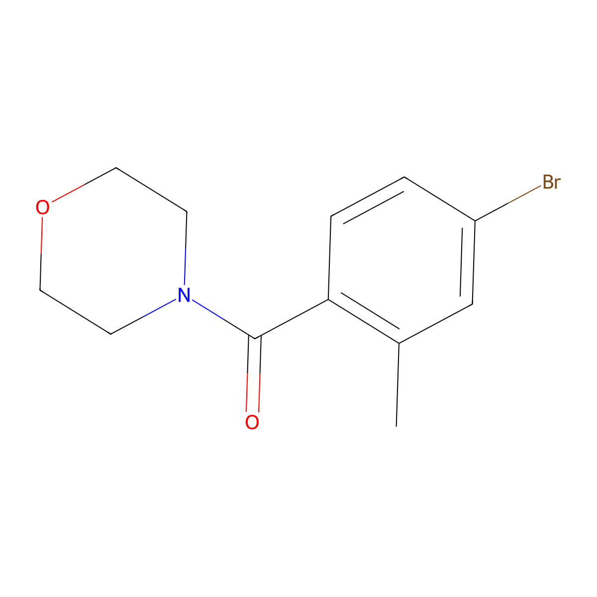 Methanone, (4-bromo-2-methylphenyl)-4-morpholinyl- molecular structure, CAS 276677-17-9