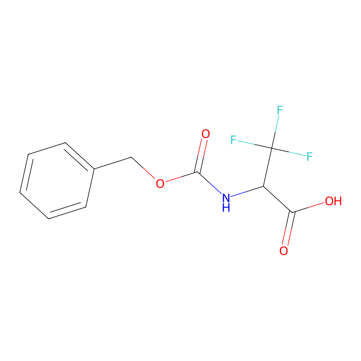 (2S)-2-{[(benzyloxy)carbonyl]amino}-3,3,3-trifluoropropanoic acid molecular structure, CAS 276679-12-0