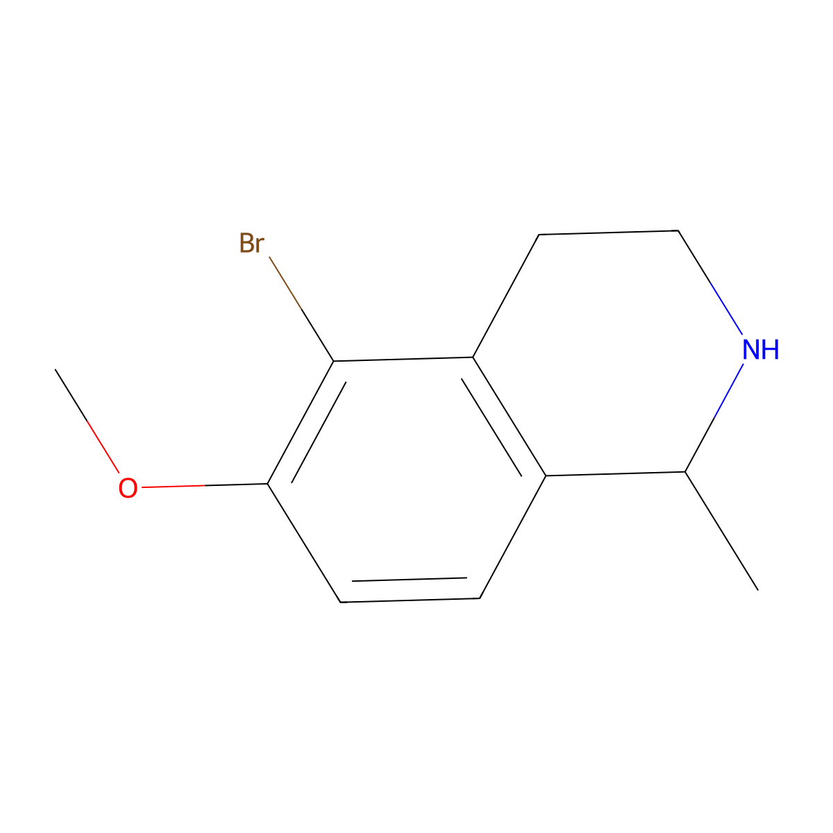 (R)-5-Bromo-6-methoxy-1-methyl-1,2,3,4-tetrahydroisoquinoline molecular structure, CAS 2766799-88-4