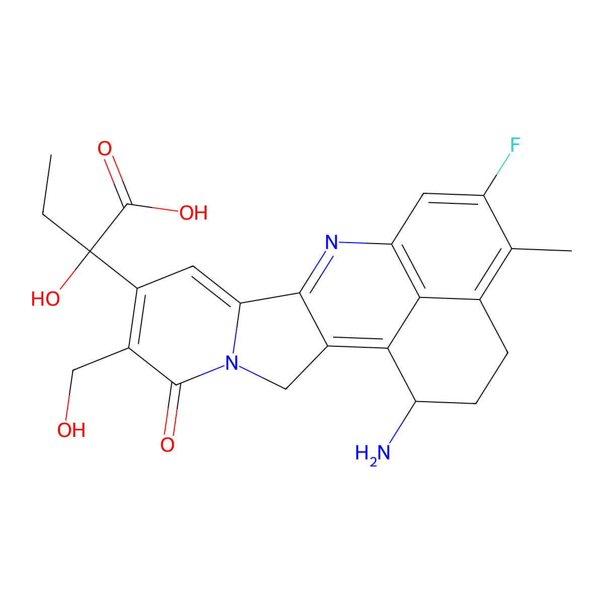 Exatecan (acid) molecular structure, CAS 276680-63-8
