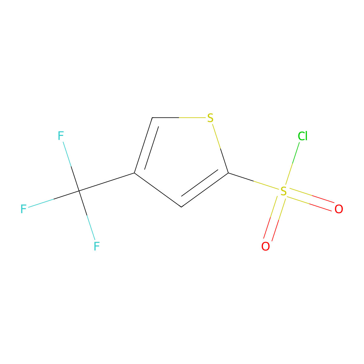 4-(Trifluoromethyl)thiophene-2-sulfonyl chloride molecular structure, CAS 2766823-34-9
