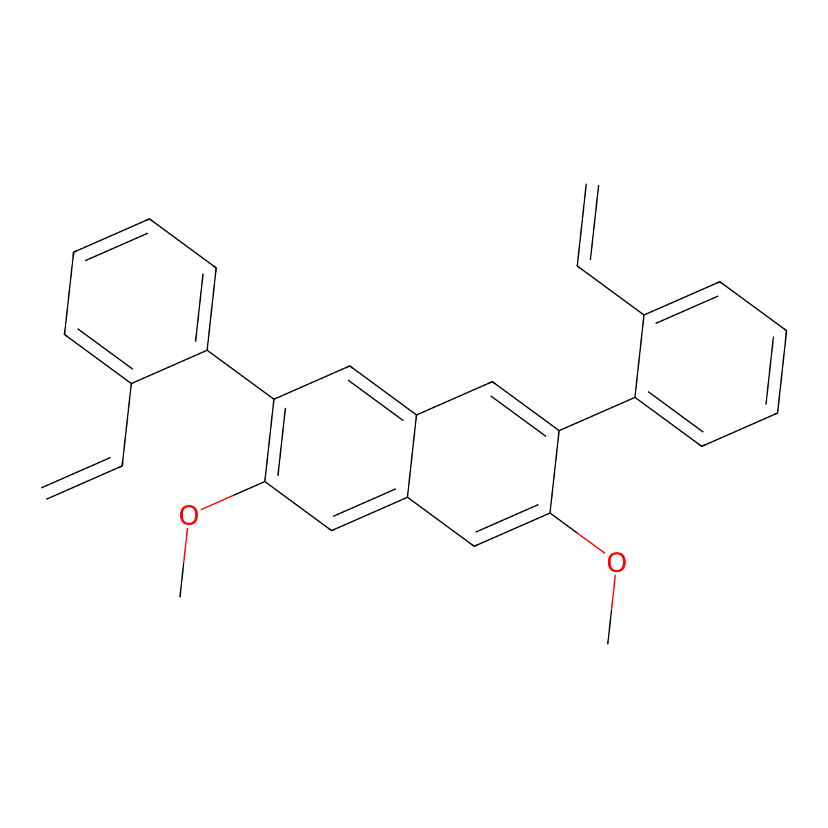 2,7-Bis(2-ethenylphenyl)-3,6-dimethoxynaphthalene molecular structure, CAS 2766860-88-0