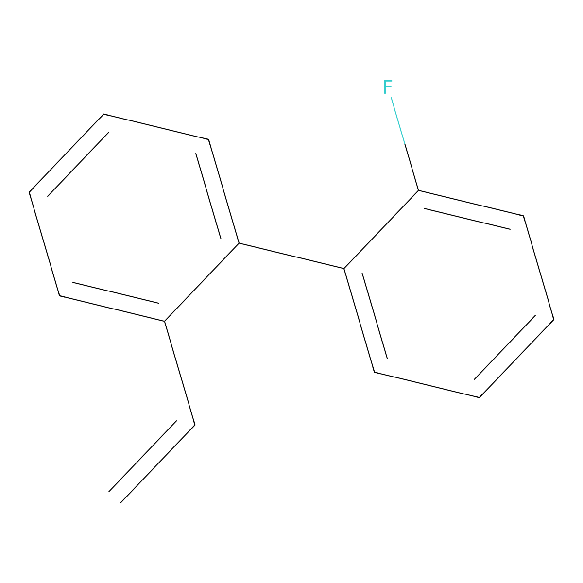 2-Ethenyl-2'-fluoro-1,1'-biphenyl molecular structure, CAS 2766860-89-1