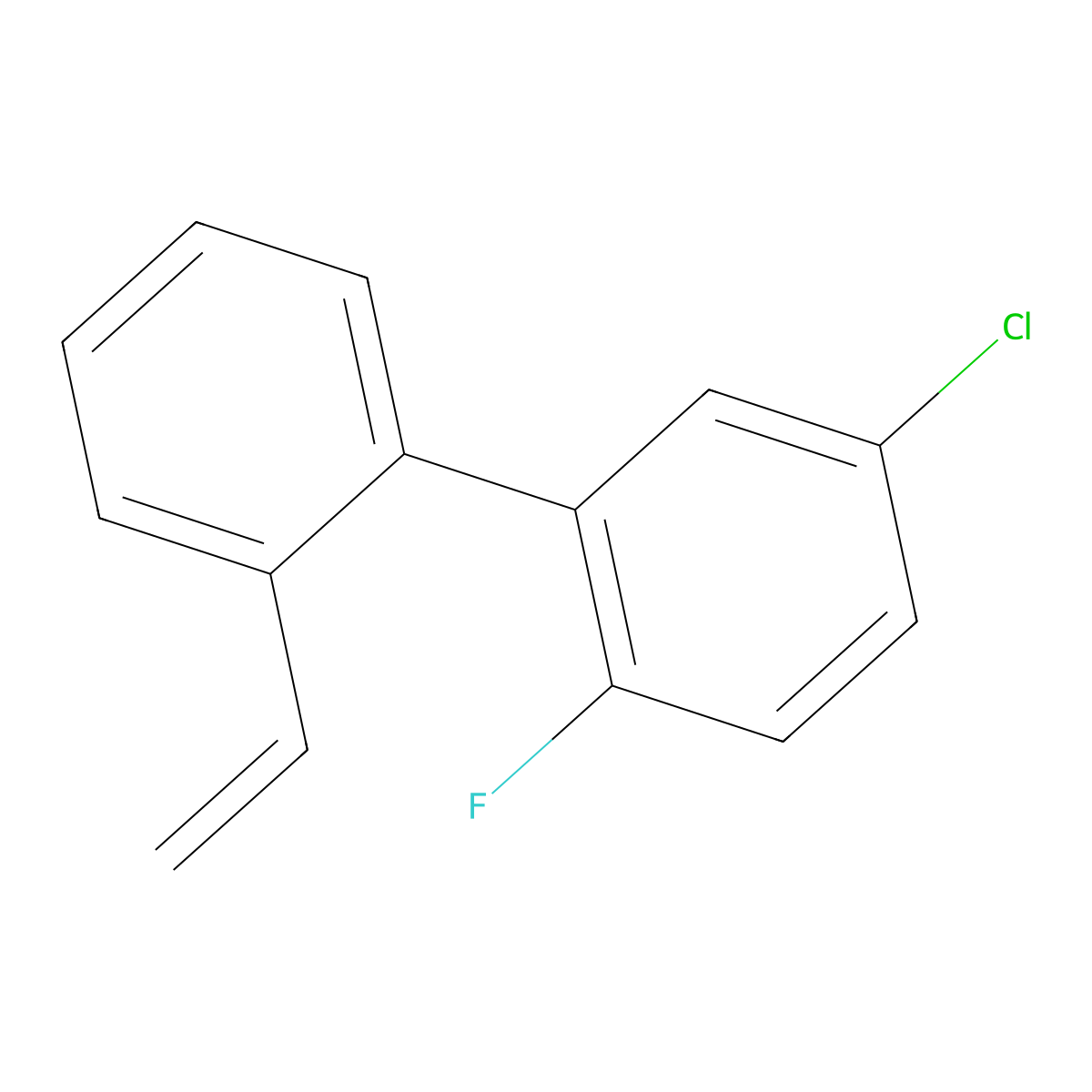 5-Chloro-2'-ethenyl-2-fluoro-1,1'-biphenyl molecular structure, CAS 2766860-91-5