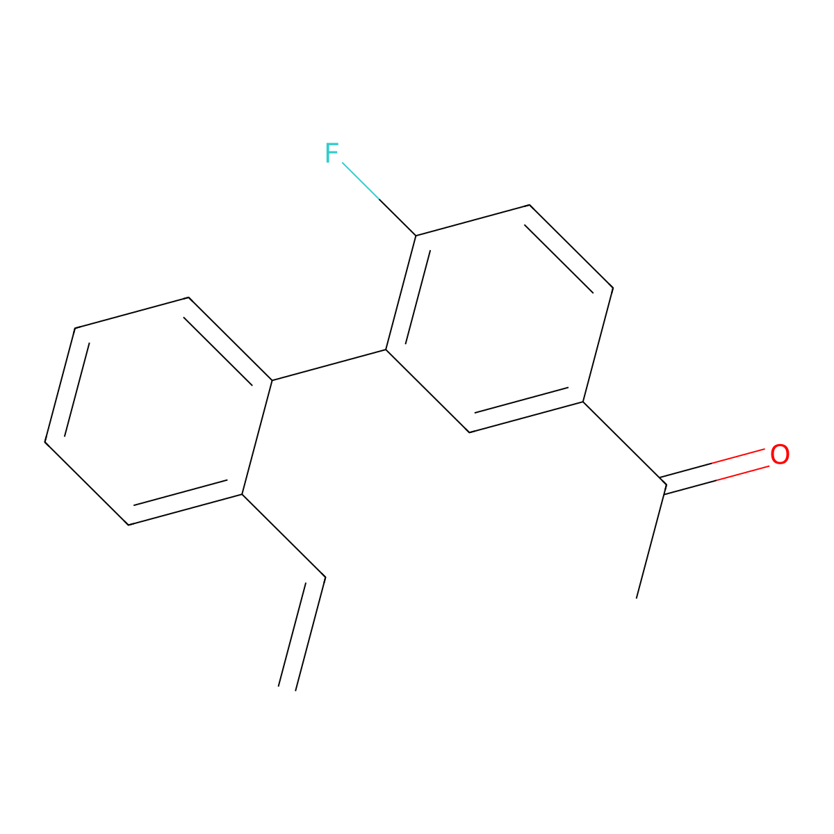 1-{2'-Ethenyl-6-fluoro-[1,1'-biphenyl]-3-yl}ethan-1-one molecular structure, CAS 2766860-92-6