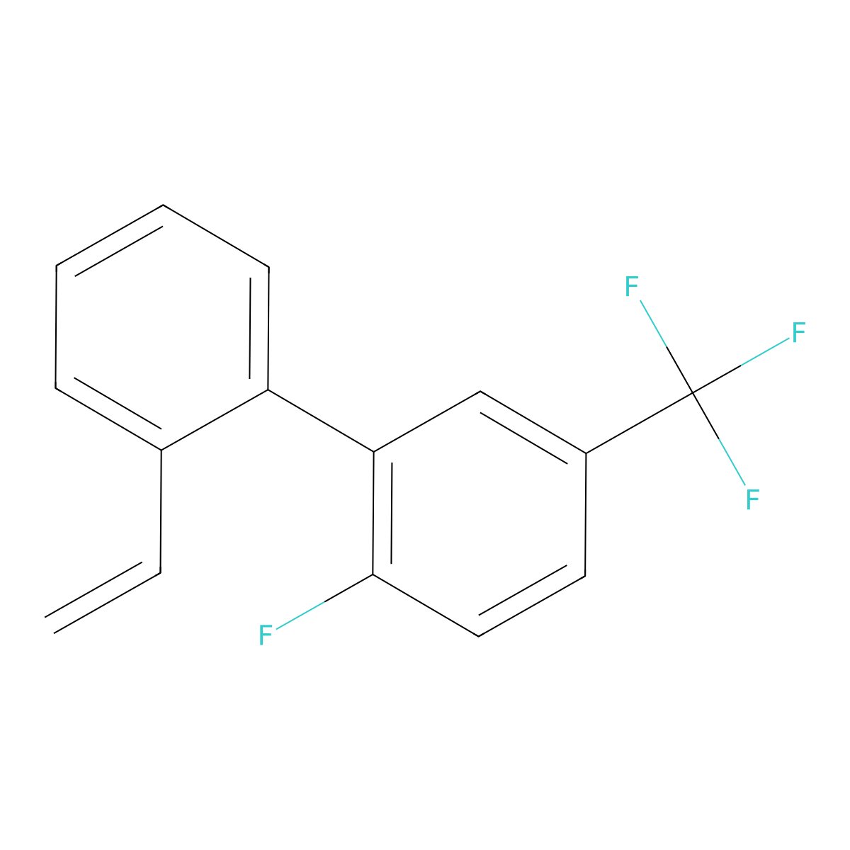 2'-Ethenyl-2-fluoro-5-(trifluoromethyl)-1,1'-biphenyl molecular structure, CAS 2766860-93-7