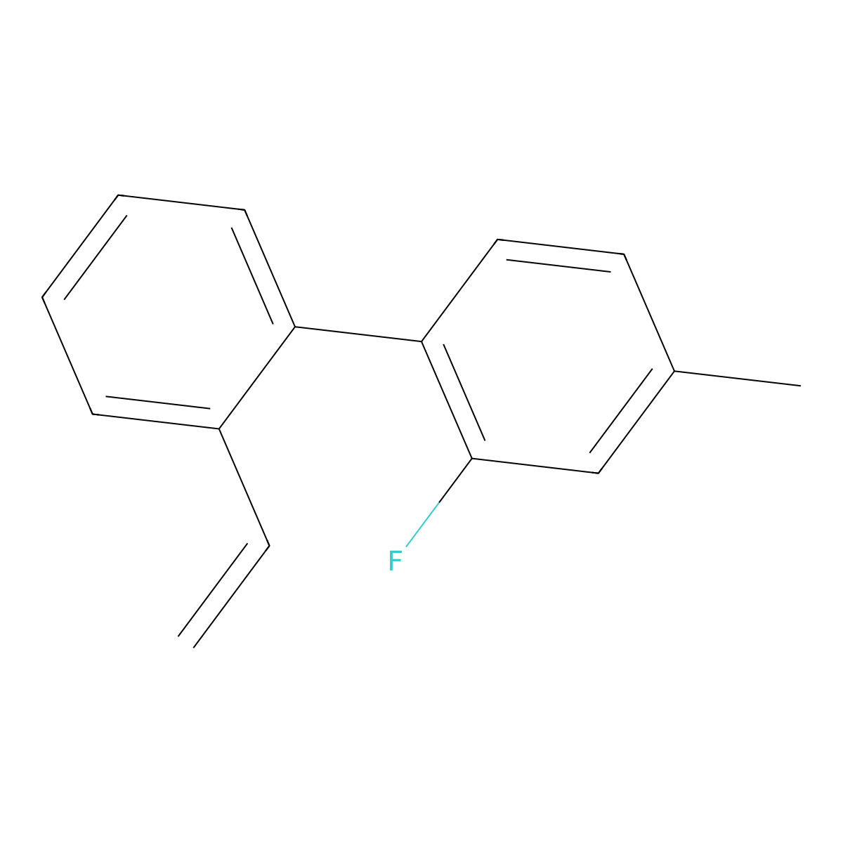 2'-Ethenyl-2-fluoro-4-methyl-1,1'-biphenyl molecular structure, CAS 2766860-96-0