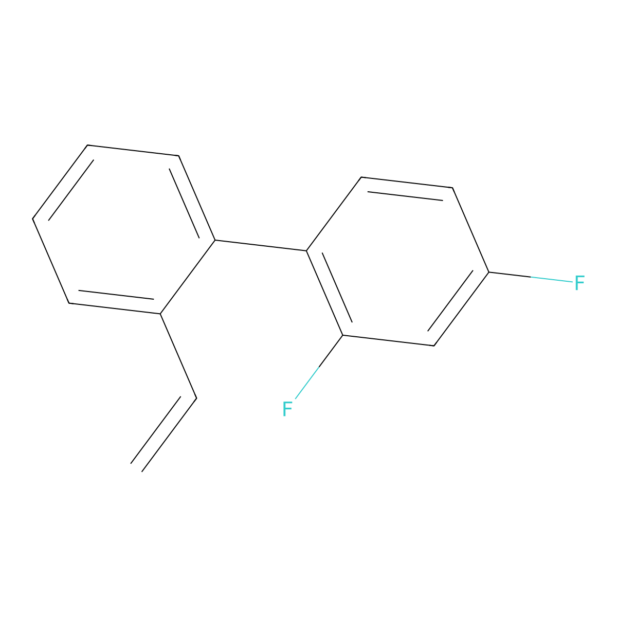 2'-Ethenyl-2,4-difluoro-1,1'-biphenyl molecular structure, CAS 2766860-98-2