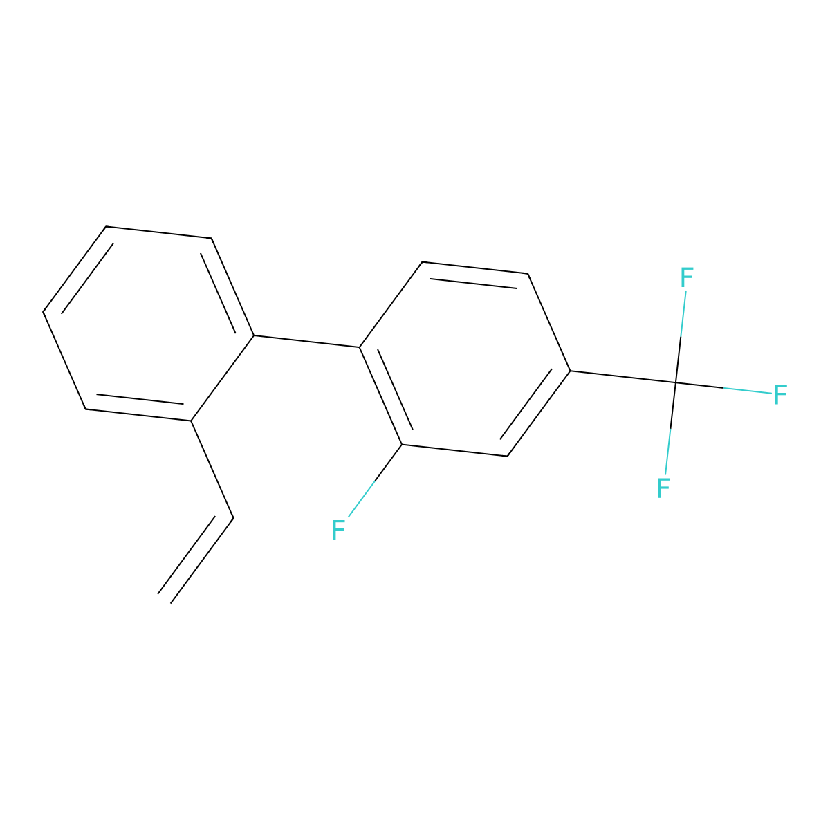 2'-Ethenyl-2-fluoro-4-(trifluoromethyl)-1,1'-biphenyl molecular structure, CAS 2766860-99-3