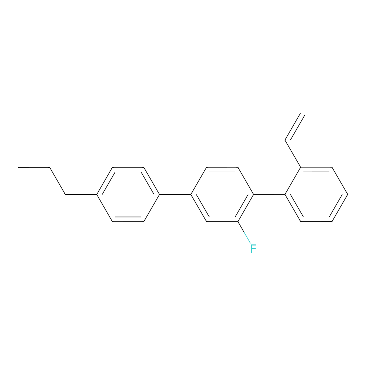 2'-Ethenyl-2-fluoro-4-(4-propylphenyl)-1,1'-biphenyl molecular structure, CAS 2766861-00-9