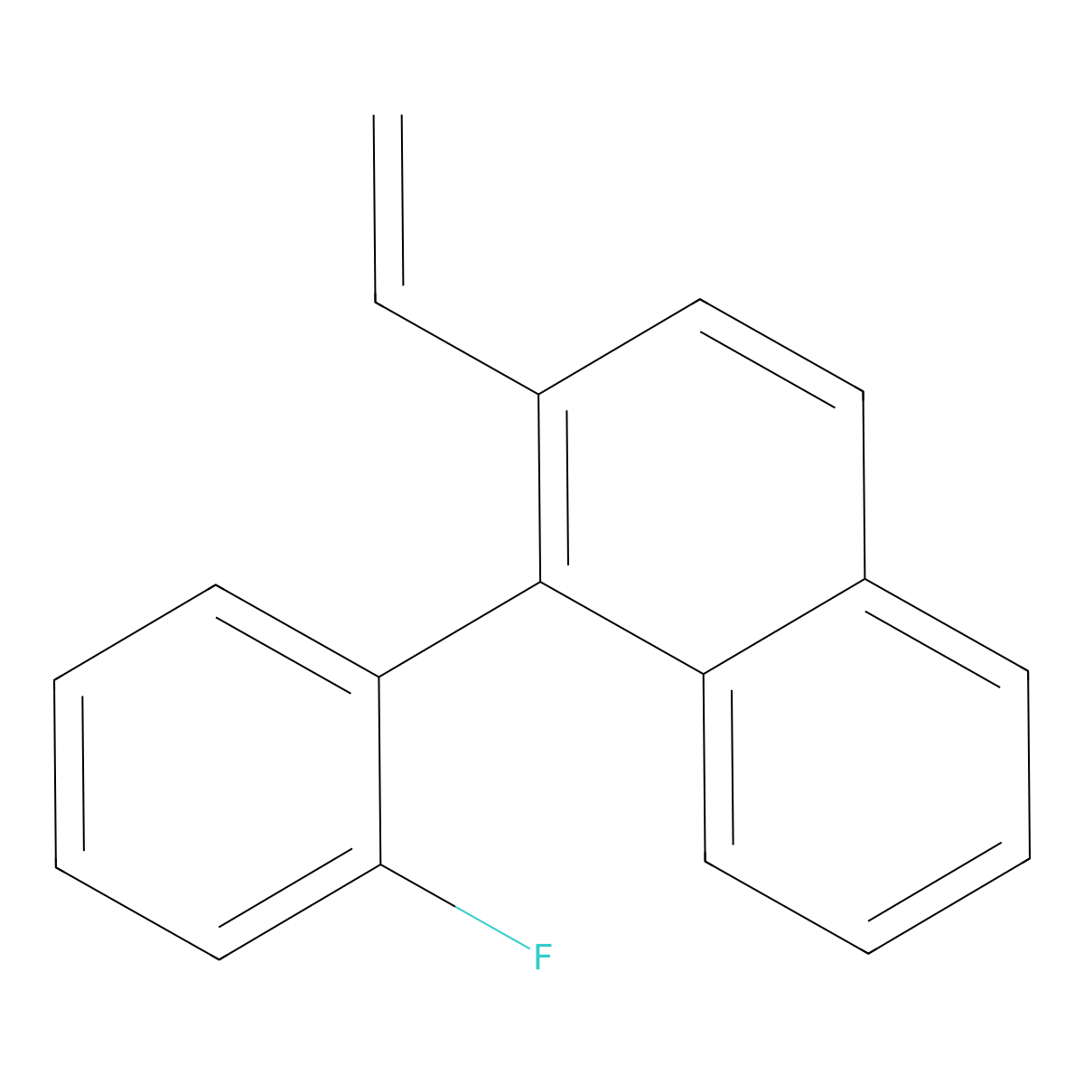 2-Ethenyl-1-(2-fluorophenyl)naphthalene molecular structure, CAS 2766861-01-0