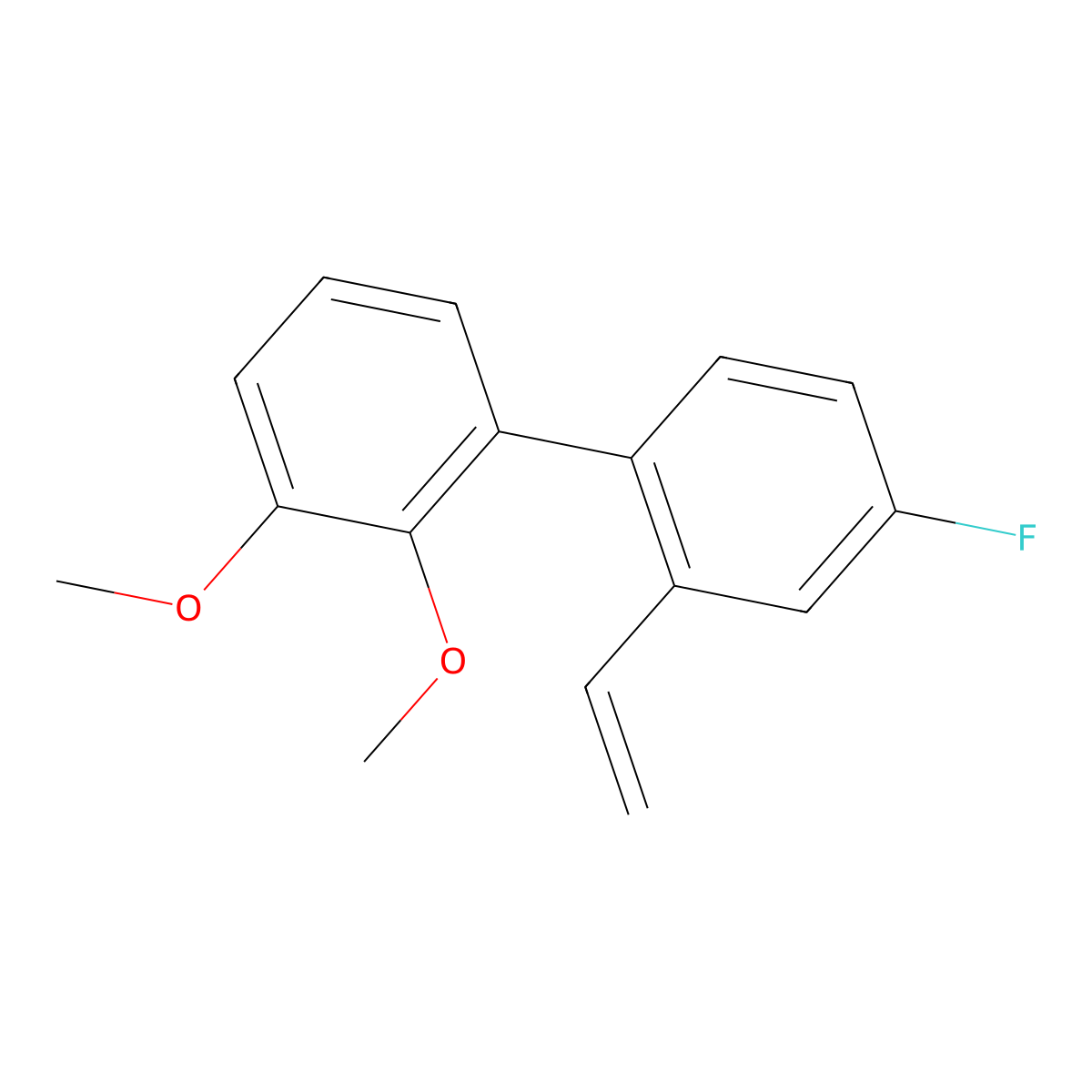 2'-Ethenyl-4'-fluoro-2,3-dimethoxy-1,1'-biphenyl molecular structure, CAS 2766861-02-1