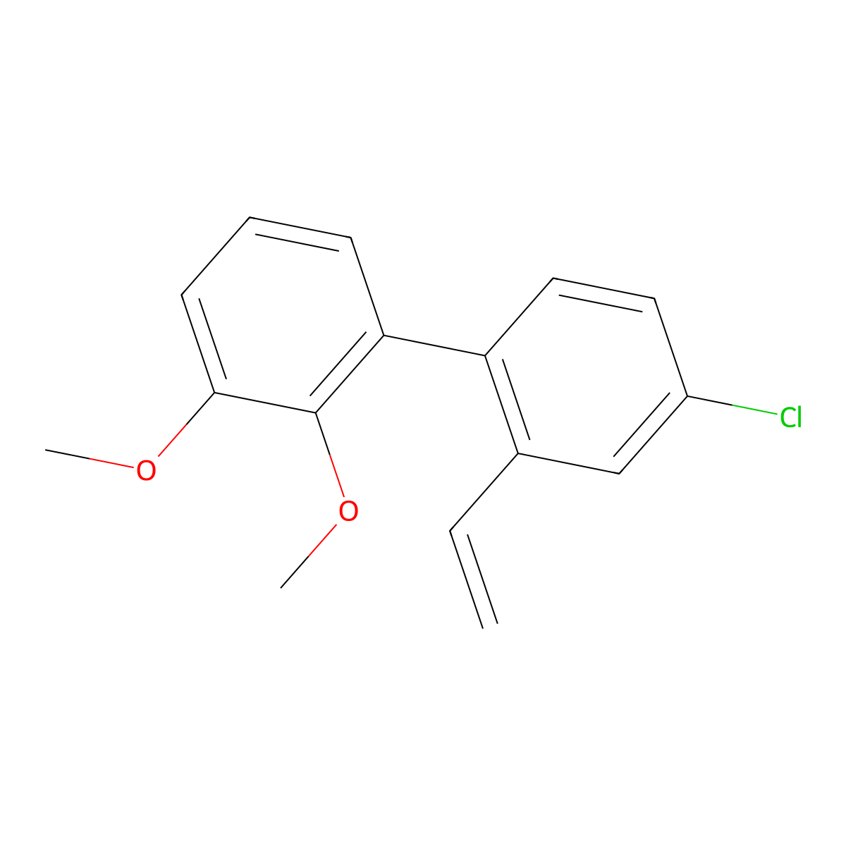 4'-Chloro-2'-ethenyl-2,3-dimethoxy-1,1'-biphenyl molecular structure, CAS 2766861-03-2