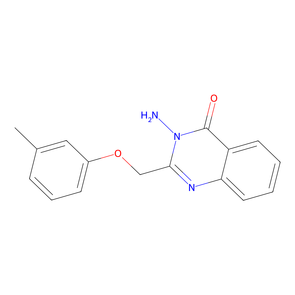 3-amino-2-[(3-methylphenoxy)methyl]-4(3H)-quinazolinone molecular structure, CAS 276687-51-5