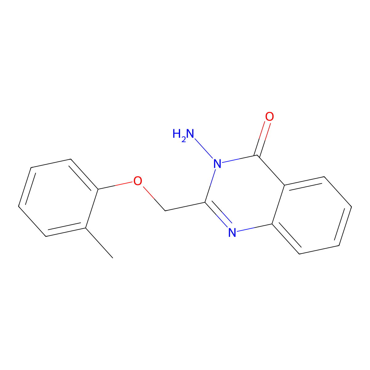 3-Amino-2-[(2-methylphenoxy)methyl]quinazolin-4-one molecular structure, CAS 276687-52-6