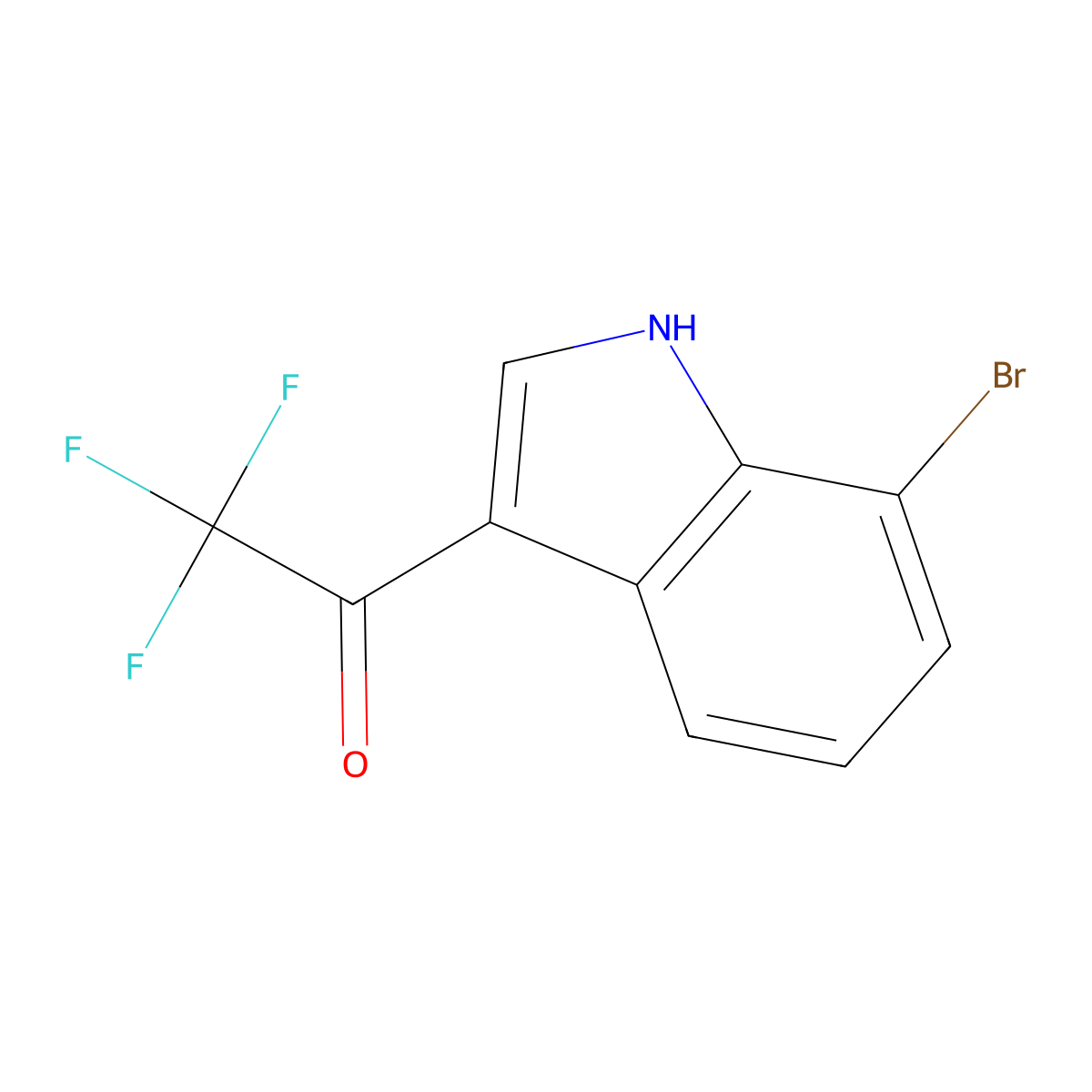 1-(7-Bromo-3-indolyl)-2,2,2-trifluoroethanone molecular structure, CAS 276688-75-6