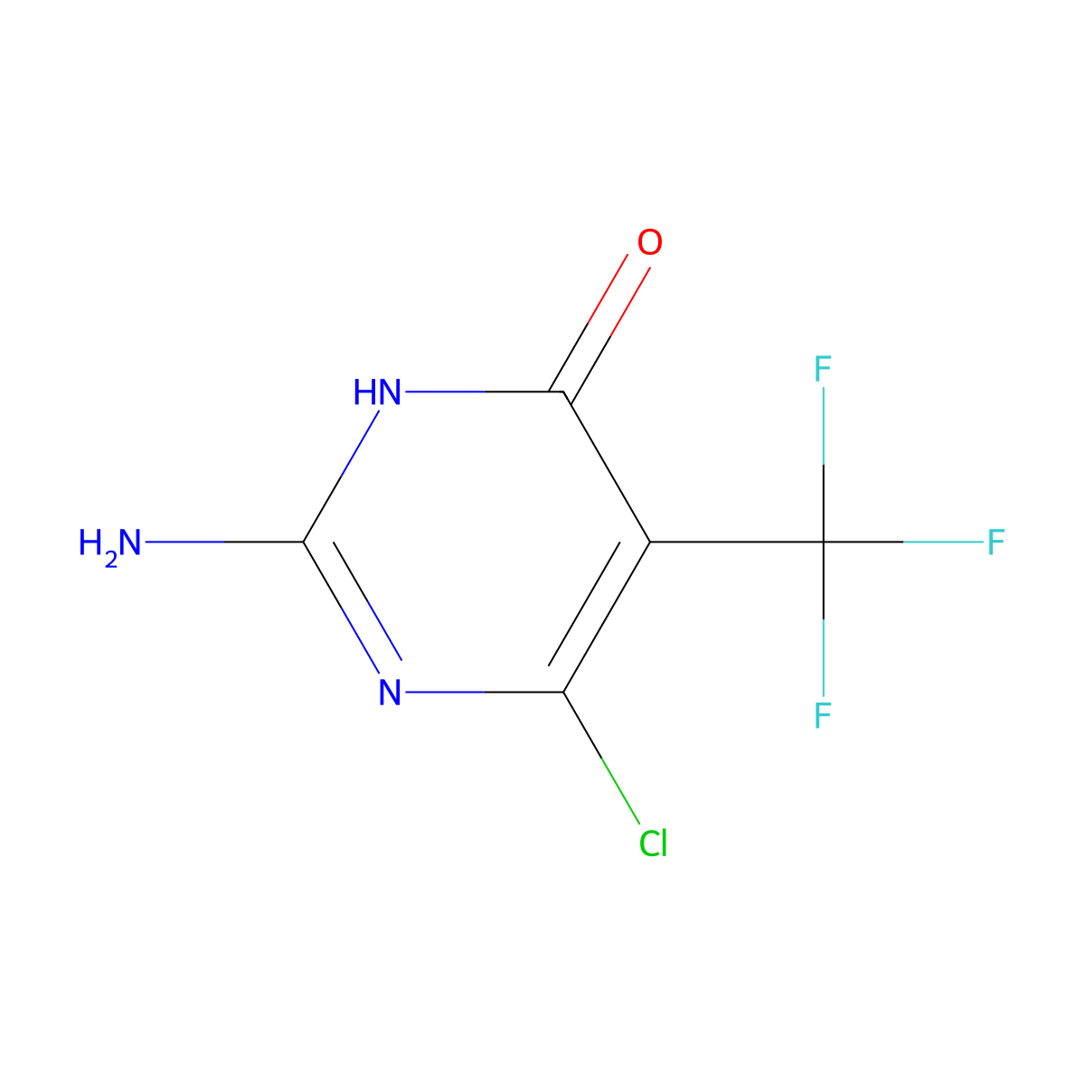 2-Amino-6-chloro-5-(trifluoromethyl)pyrimidin-4-OL molecular structure, CAS 2766908-24-9