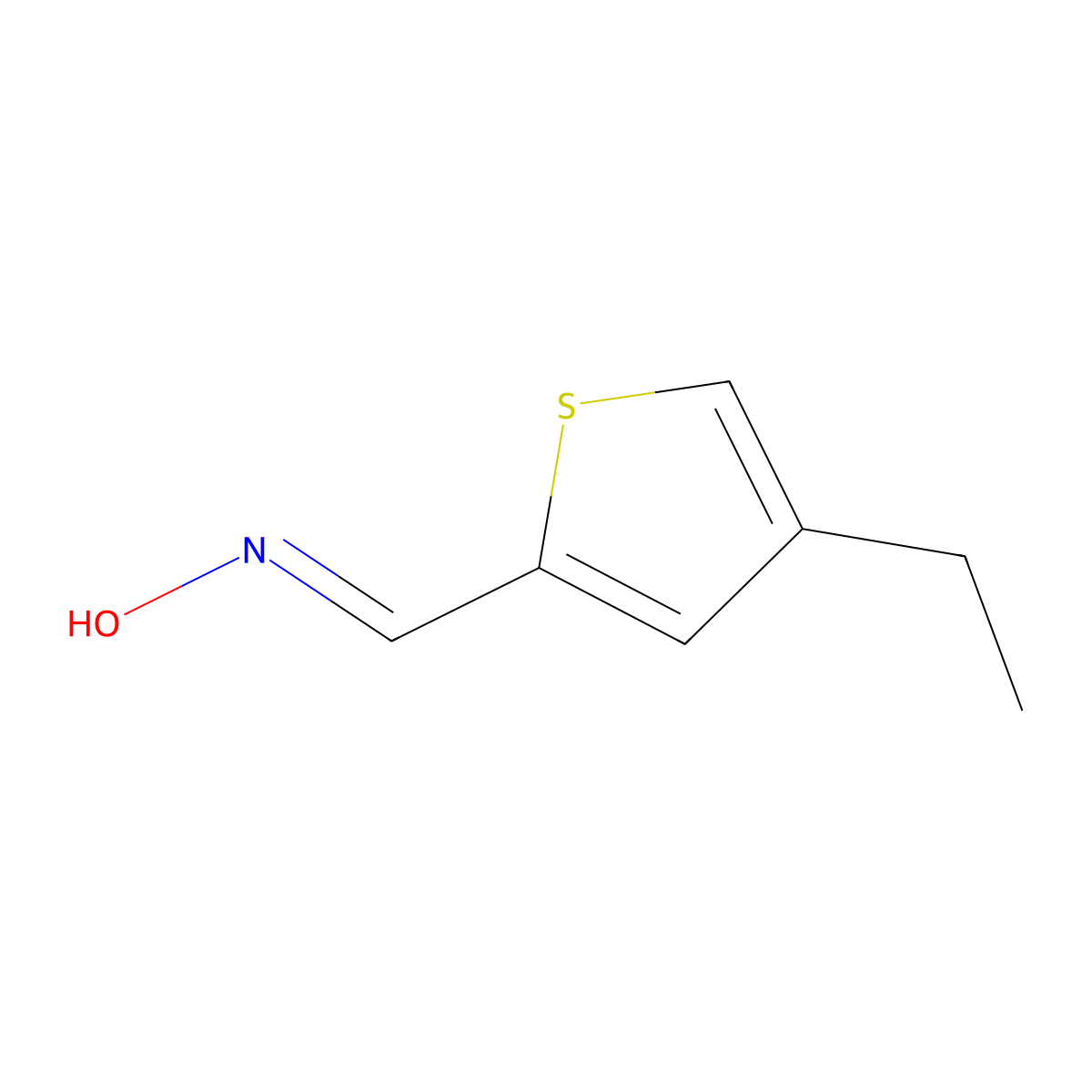 N-[(4-ethylthiophen-2-yl)methylidene]hydroxylamine molecular structure, CAS 276692-17-2