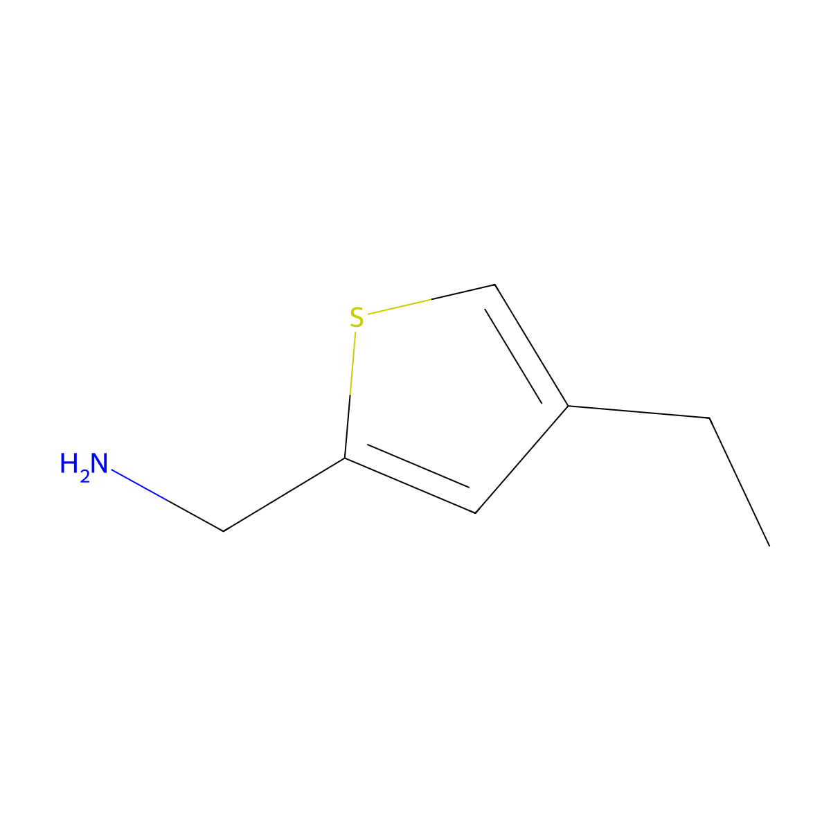 1-(4-Ethylthiophen-2-yl)methanamine molecular structure, CAS 276692-19-4