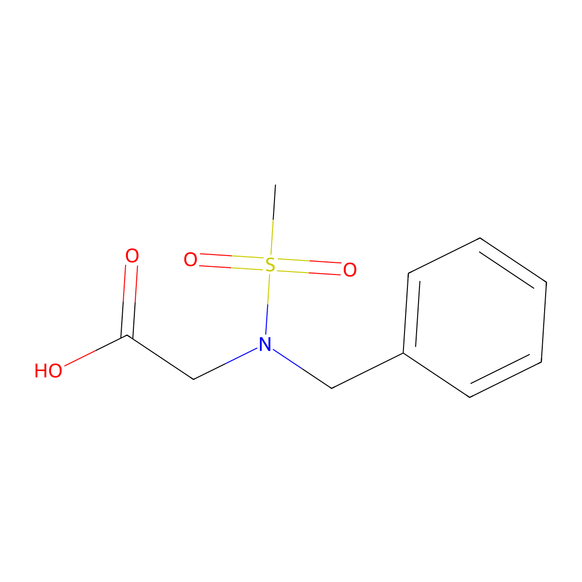 N-benzyl-N-(methylsulfonyl)glycine molecular structure, CAS 276695-32-0