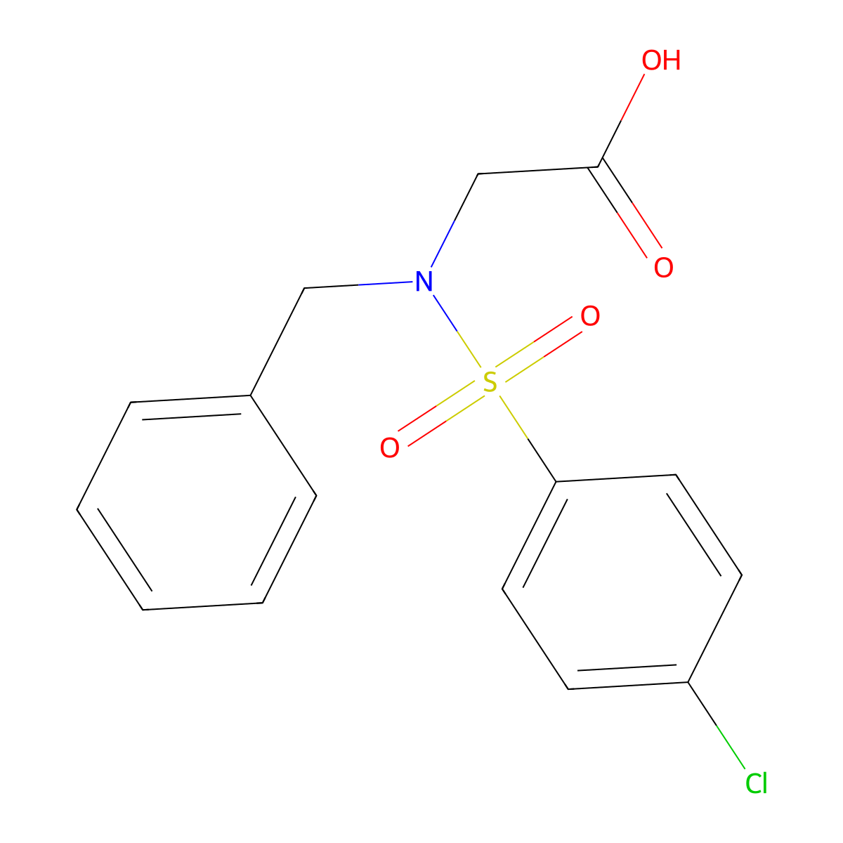 2-(N-benzyl4-chlorobenzenesulfonamido)acetic acid molecular structure, CAS 276695-40-0