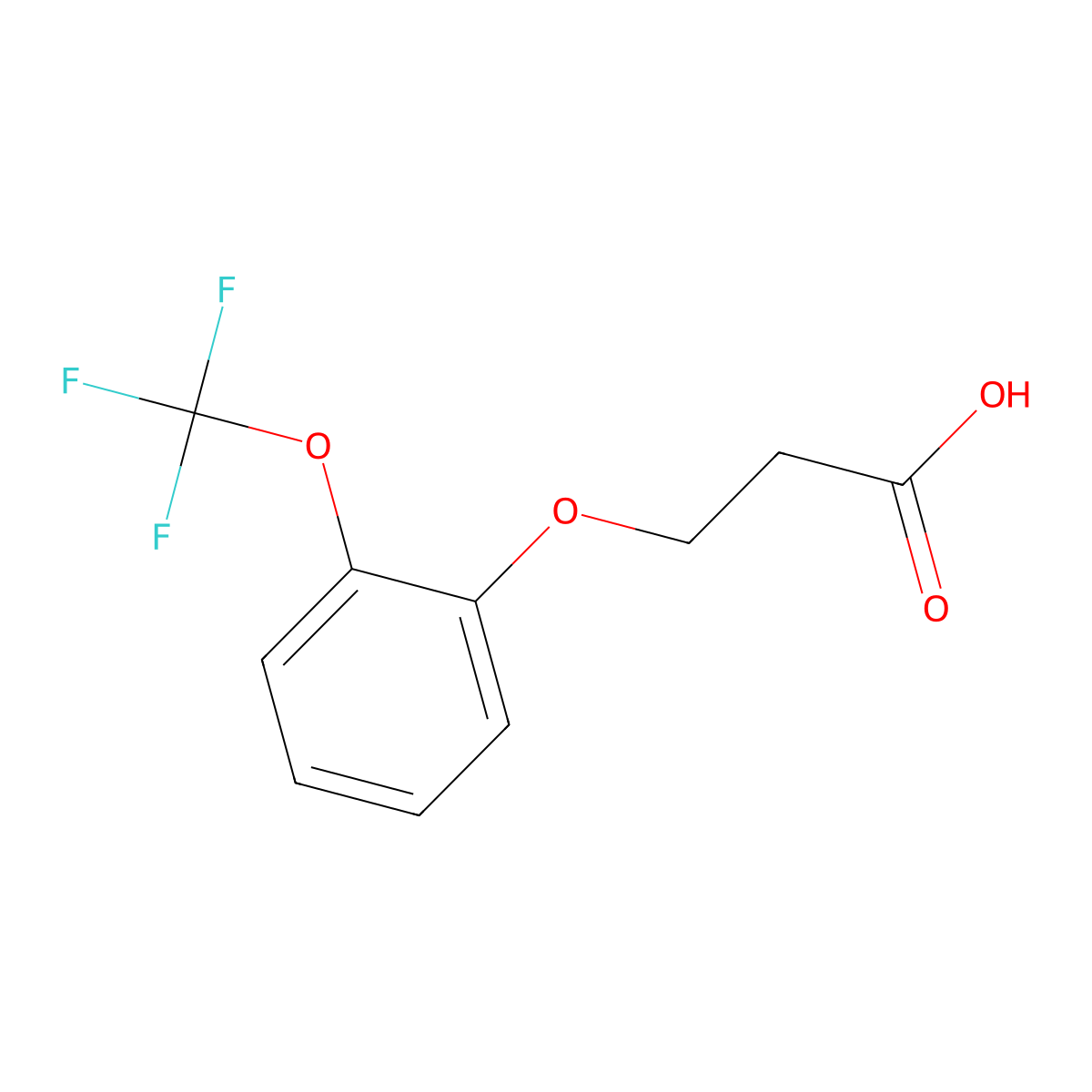 3-(2-Trifluoromethoxyphenoxy)propanoic acid molecular structure, CAS 276697-78-0