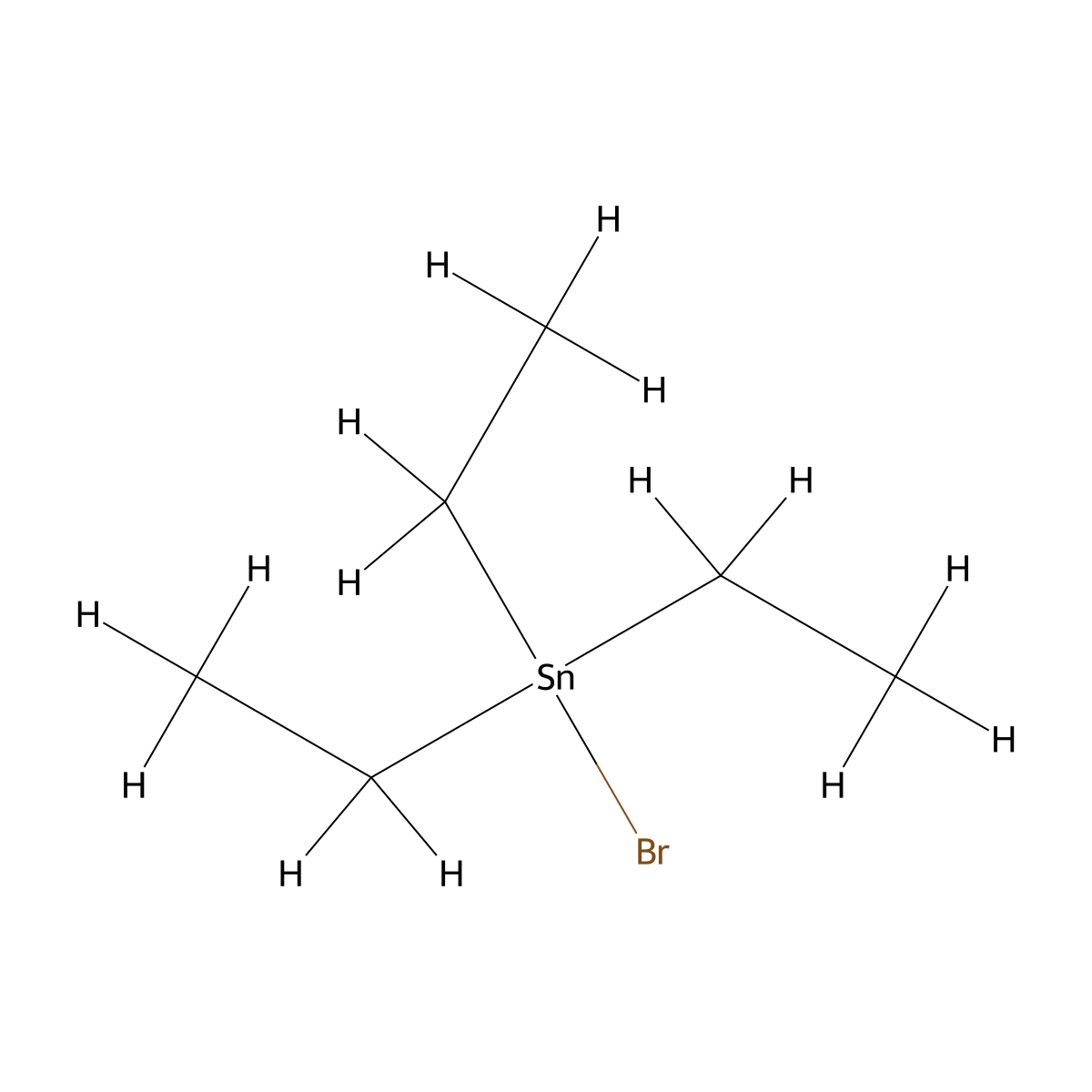 Triethyltin bromide molecular structure, CAS 2767-54-6