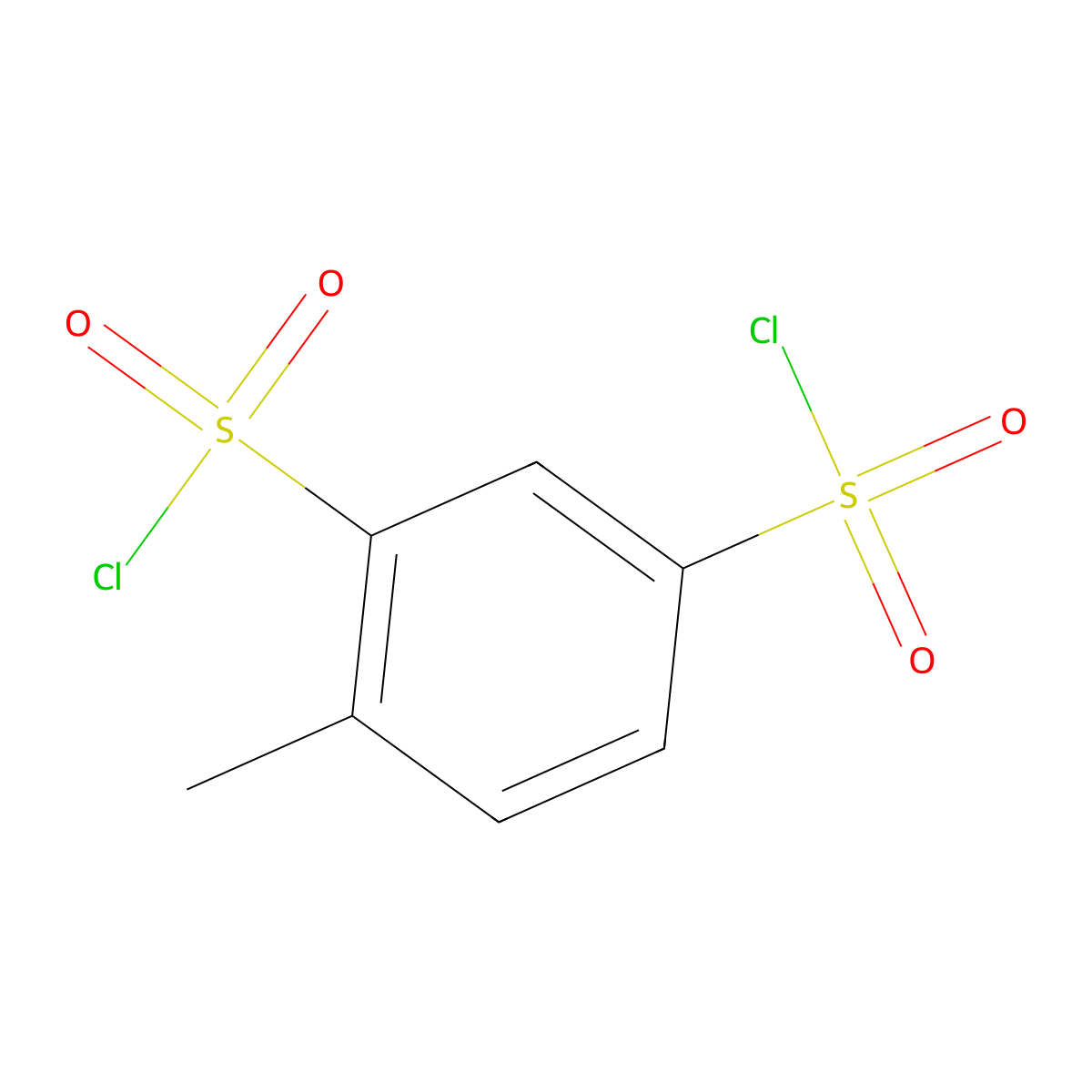 Toluene-2,4-disulfonyl chloride molecular structure, CAS 2767-77-3