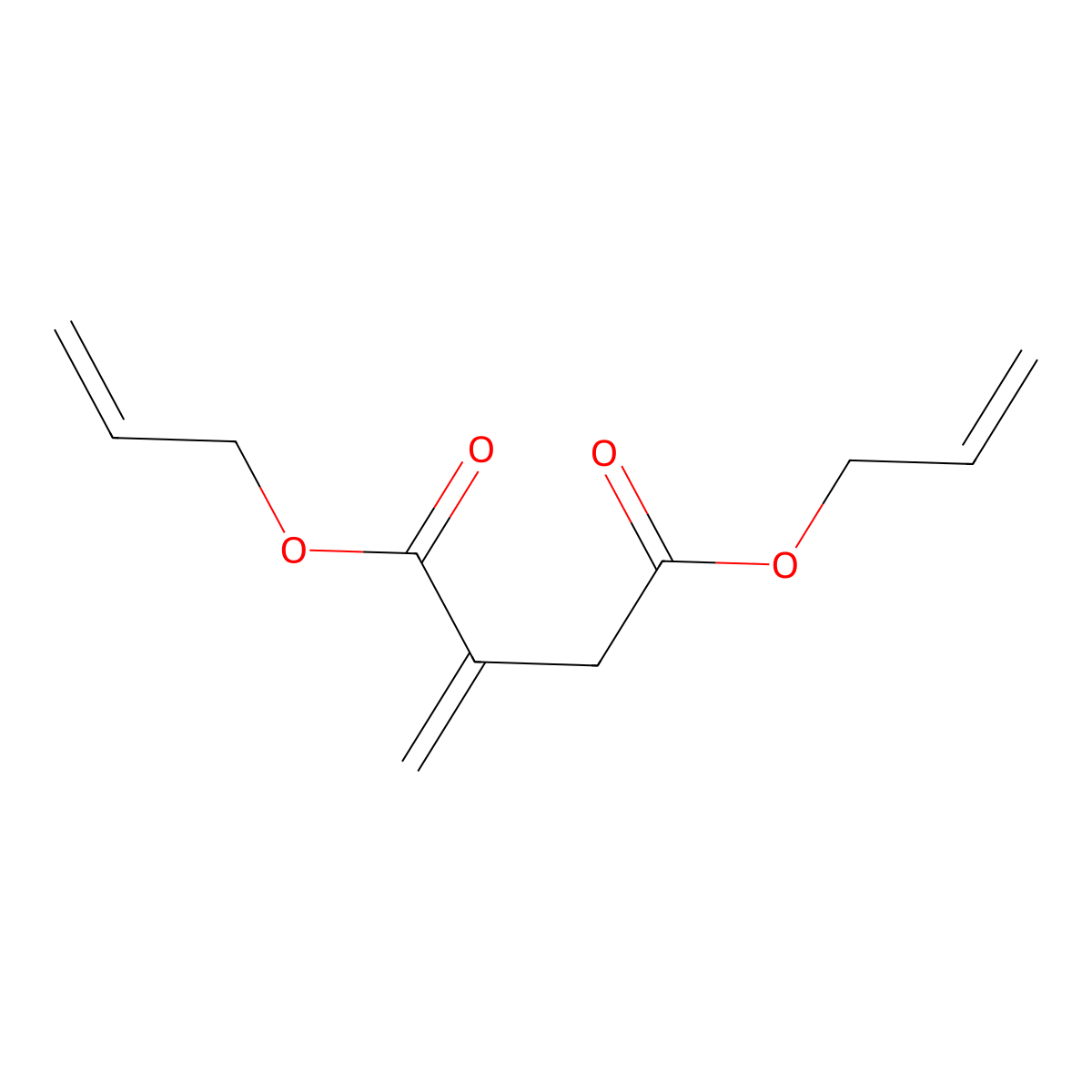 Diallyl itaconate molecular structure, CAS 2767-99-9