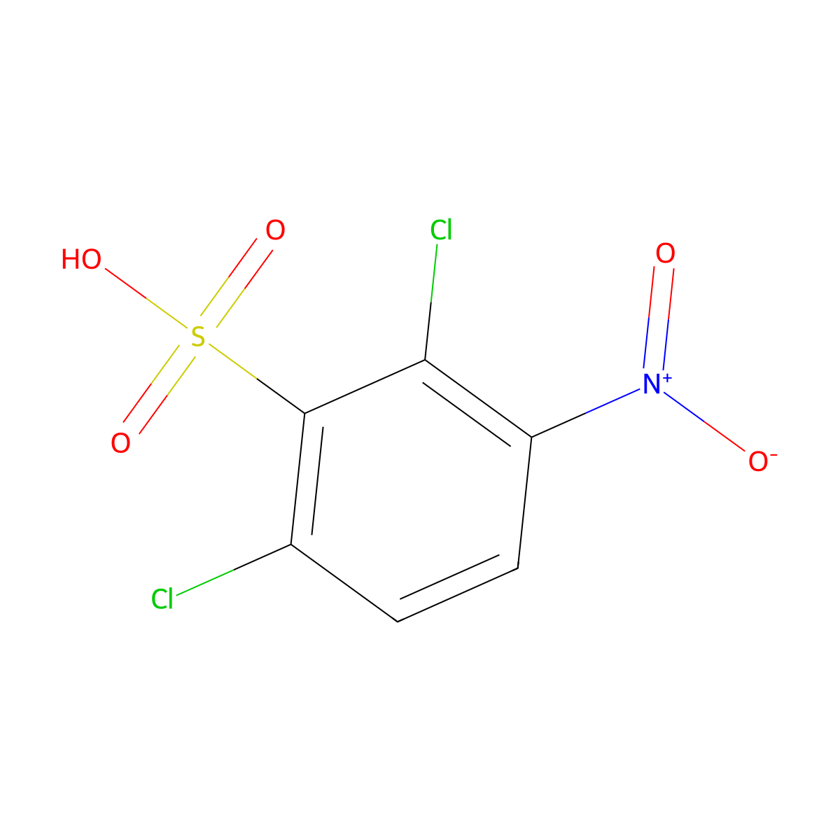 2,6-Dichloro-3-nitrobenzenesulfonic acid molecular structure, CAS 276702-52-4