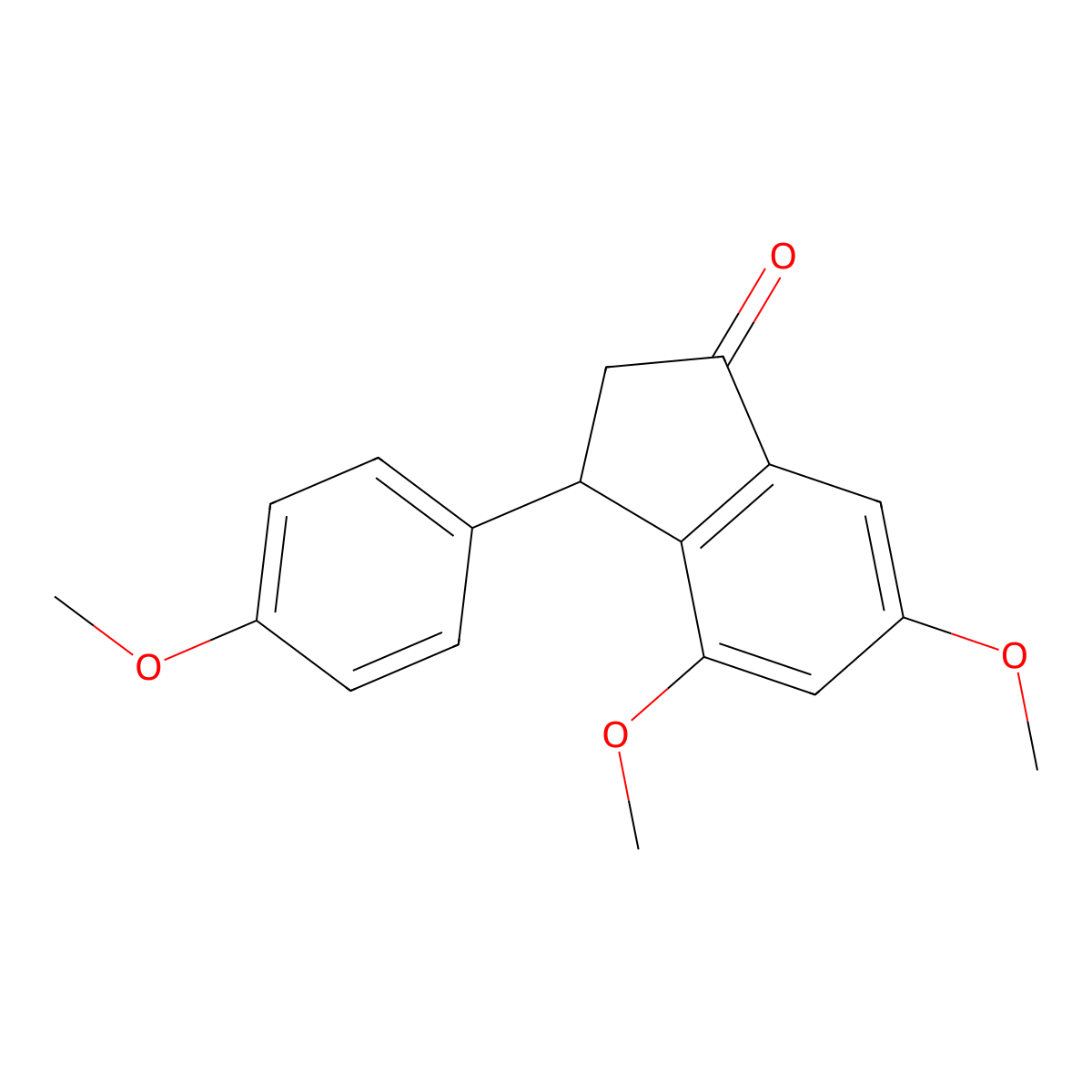 (R)-4,6-Dimethoxy-3-(4-methoxyphenyl)-2,3-dihydro-1H-inden-1-one molecular structure, CAS 2767124-77-4